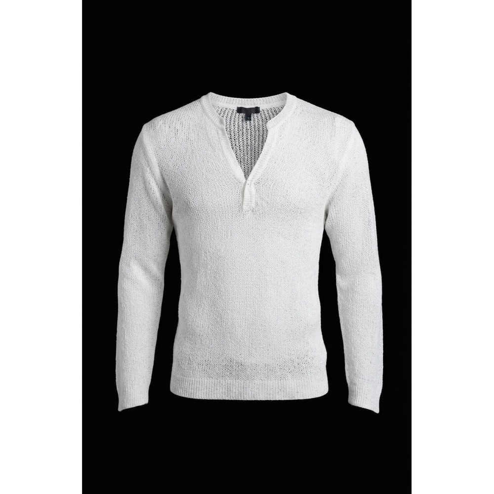 J.Crew White Mesh Lightweight Preppy Old Money Quiet Luxury Resort Sweater sz S - Picture 1 of 7